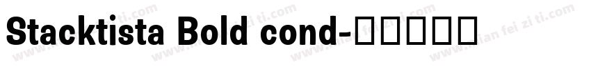 Stacktista Bold cond字体转换
